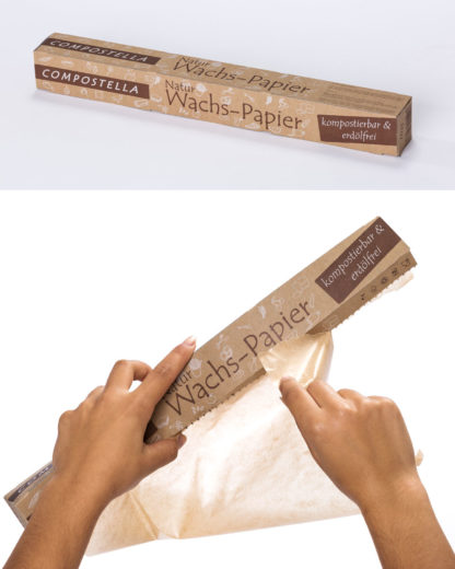 Compostella natural wax paper household roll
