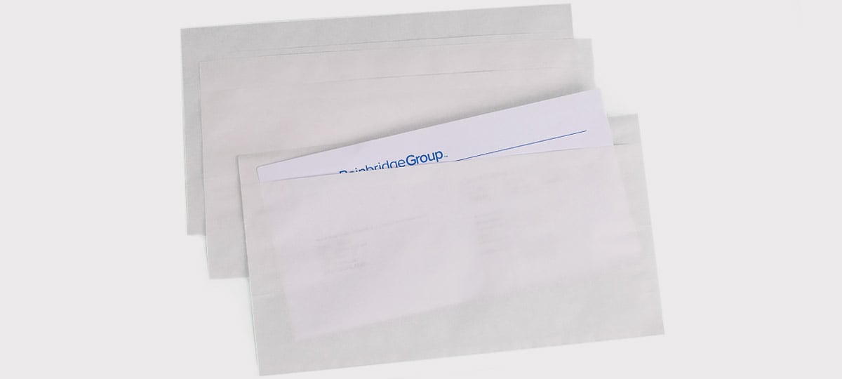 Delivery note envelopes made of paper