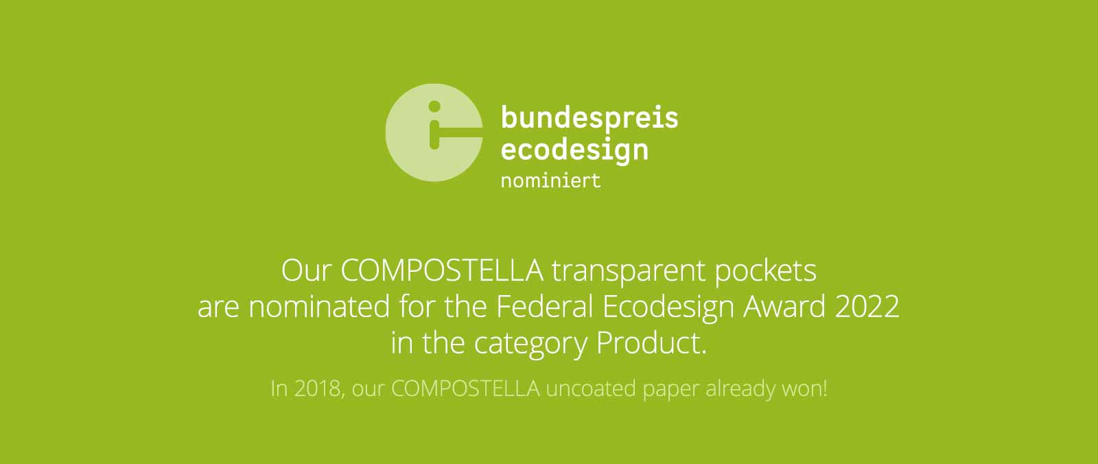 Compostella Nomination Federal Award Ecodesign 2022